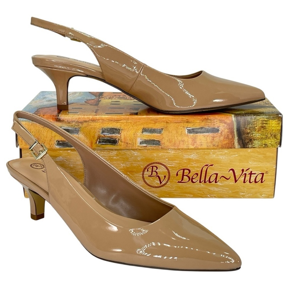 Bella Vita Scarlett II Nude Patent Leather Womens Heels Size 10M